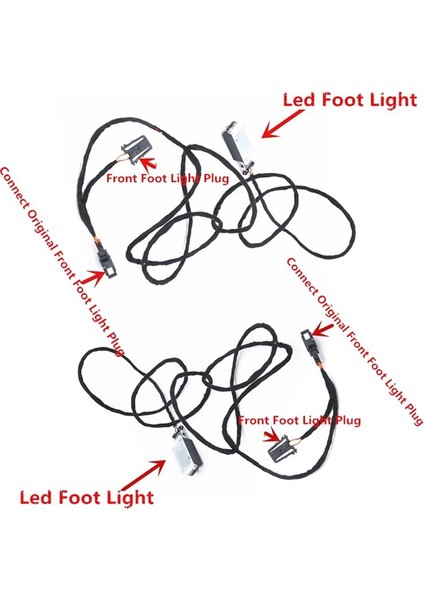 Araba LED Footway Hafif Ayak Lamba Kablosu Passat B7 B8 cc Golf 7 Mk7 7 5 Jetta Tiguan Mk2 5GG947409 (Yurt Dışından) modelleri