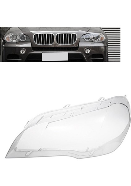 2x Araç Temiz Far Lens Kapağı Yedek Kafa Işık Lambası Kabuğu Kapak Bmw X5 E70 2008-2013 Sol (Yurt Dışından) modelleri