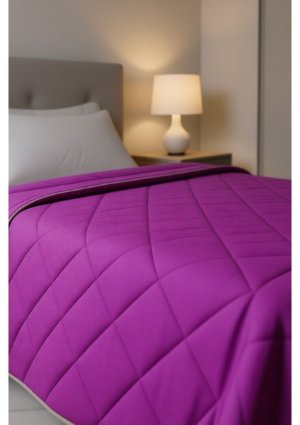 Polycotton Fırçalı Tek Kişilik Yorgan Fuşya - Gül Kurusu (155x215) modelleri
