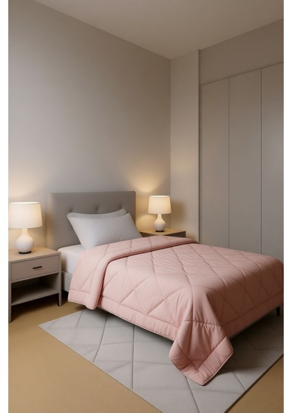 Polycotton Fırçalı Tek Kişilik Yorgan Fuşya - Gül Kurusu (155x215) indirimleri