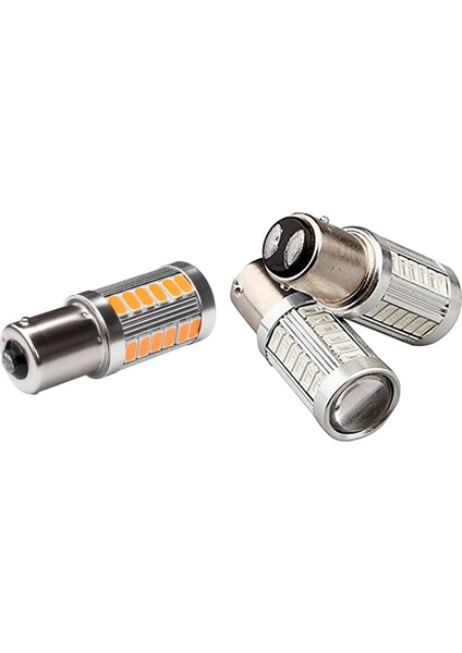 6pcs Süper Parlak 33 Smd LED Otomatik Fren Lambaları 2pcs Kırmızı 1157 P21/5W BAY15D 5630 5730 Sis Lambası ve 4pcs Amber 1156PY BAU15S PY21W Araç Kuyruk Fren Ters Sinyal Ampul Y (Yurt Dışından)