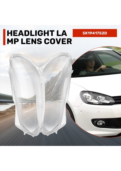 Araba Far Kabuğu Far Lens Değiştirme Otomatik Şeffaf Abajur Vw Golf Için 6 Mk6 R 2009-2012 (Yurt Dışından) fırsatları