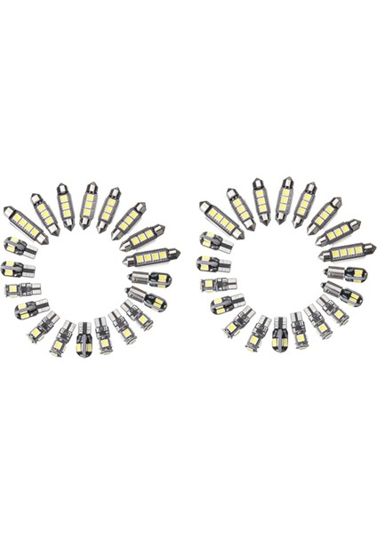 40PCS Araba LED Ampuller Iç Kit Dome Bagaj Kapı Plakası Hatası Bmw 5 Serisi E39 M5 Map 1997-2003 (Yurt Dışından)