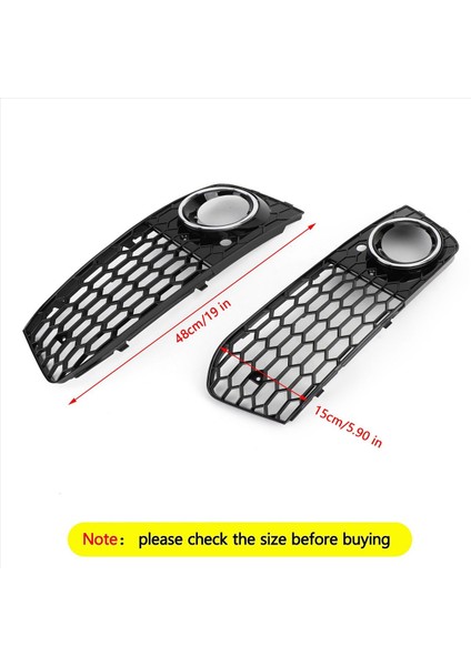 Audi A4 B8 2009 2012 2012 2012 2012 Için Araba Ön Tampon Sis Fiş Izgara Kapağı Petek Izgara Kapakları (Yurt Dışından) fırsatları