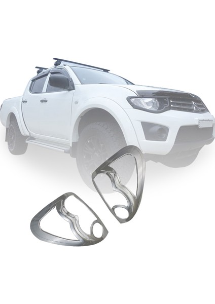Araba Chrome Şeritler Stil Aksesuarları Dekorasyon Ürünü Mitsubishi Triton L200 2005-2011 Için Arka Lamba Kapağı (Yurt Dışından) modelleri