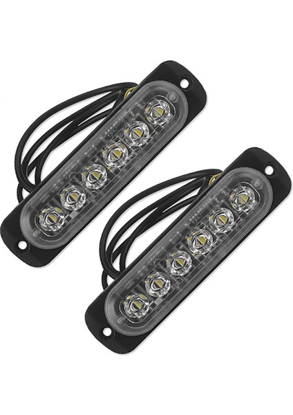 2x 12V-24V 6led Hafif Flaş Acil Araç Aracı Uyarı Beyaz ve Mavi ve Kırmızı Yanıştırmak (Yurt Dışından) fiyatları