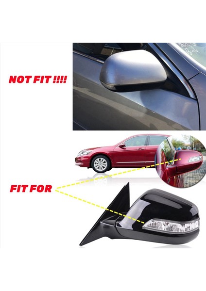 2x Füme Siyah Dinamik Dönüş Sinyali Işık LED Yan Ayna Göstergesi Honda Accord 08-13 Acura Rl 06-09 Için (Yurt Dışından) fiyatları
