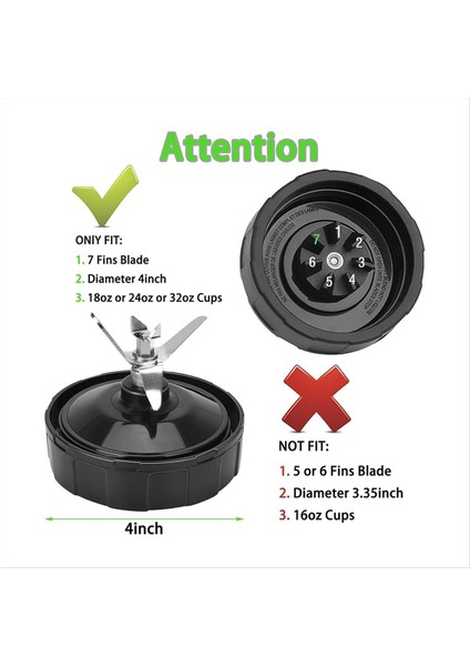 Ninja Blender Yedek Parçaları Için 7 Kanatlı Blender Bıçağı (Yurt Dışından) indirimleri