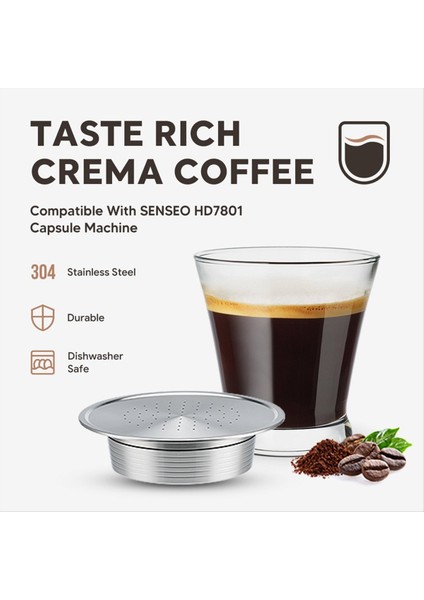 Philips Senseo Için Paslanmaz Çelik Yeniden Kullanılabilir Kahve Kapsülleri (Yurt Dışından)