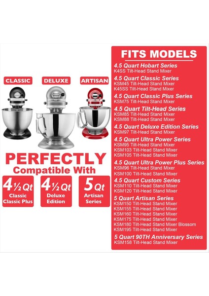 Kitchenaid 4,5-5 Qt Eğimli Başlıklı Stand Mikseri Aksesuarları, (Yurt Dışından) fırsatları