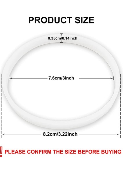 Ninja Small Için 6'lı Paket Kauçuk Conta Yedek Conta Beyaz O-Ring (Yurt Dışından) fiyatları
