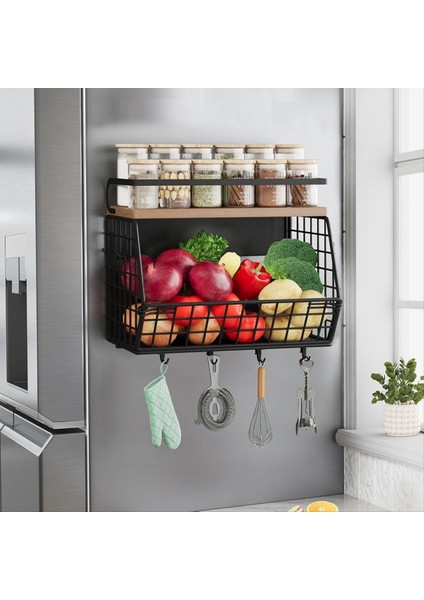 Ahşap Kapaklı Buzdolabı Için Manyetik Raf ve Buzdolabı Için Baharat Rafı (Yurt Dışından) fırsatları