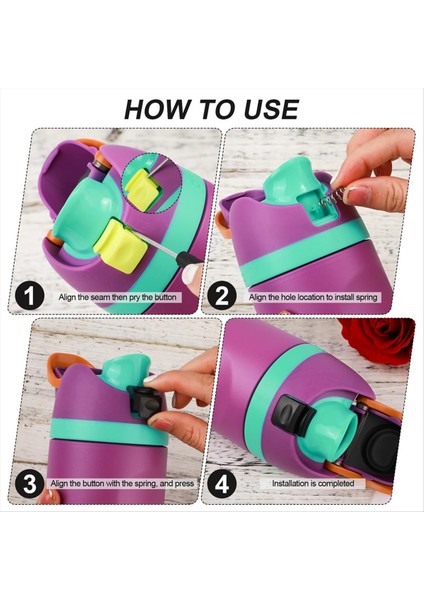 Owala Freesip 24OZ 32OZ Siyah Için 4 Adet Yedek Düğme (Yurt Dışından) indirimleri