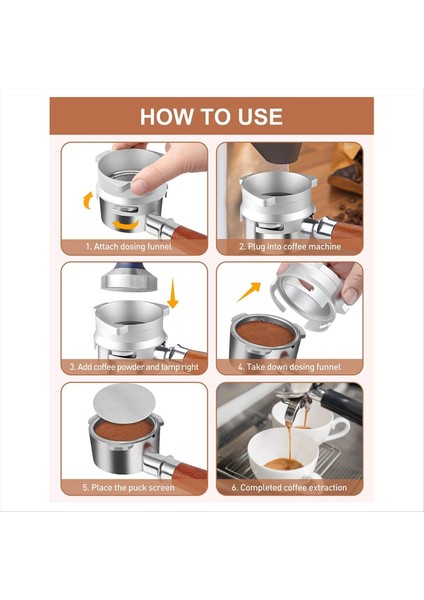 54 mm Kahve Dozaj Hunisi, Eller Serbest Alüminyum Dozaj Halkası ve Espresso (Yurt Dışından) modelleri