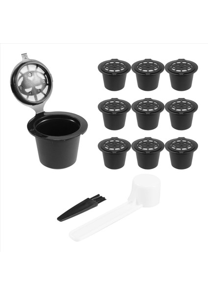 Nespresso Için 10 Adet Kaşık Fırçalı Kahve Kapsül Filtresi Siyah (Yurt Dışından) fiyatları