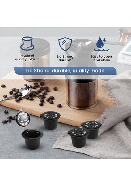 Nespresso Için 10 Adet Kaşık Fırçalı Kahve Kapsül Filtresi Siyah (Yurt Dışından) indirimleri