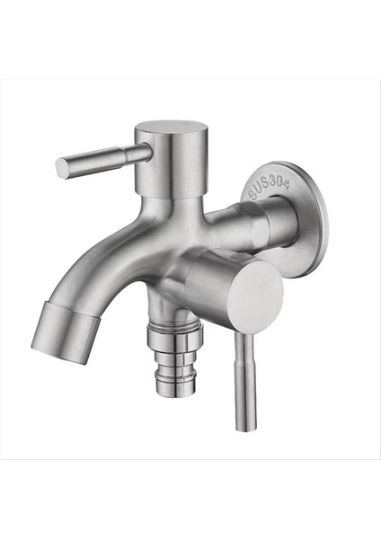 Çift Bahçe Musluğu Paslanmaz Çelik Dış Musluk Çift Çıkışlı Su (Yurt Dışından)