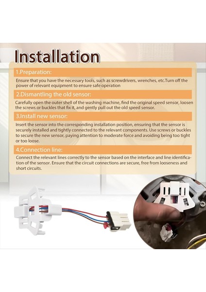 WH03X32158 WH12X26330 Çamaşır Makinesi Hız Sensörü (Yurt Dışından) indirimleri