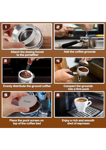 54 mm Espresso Aksesuar Seti, Dozaj Hunisi ve Disk Filtre Seti (Yurt Dışından) indirimleri