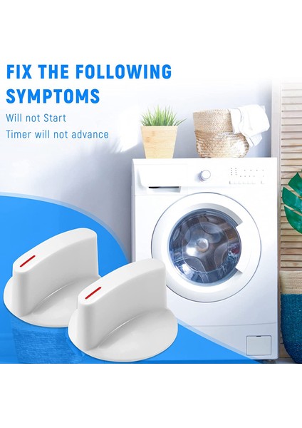2 Paket WH1X2721 Kurutma Makinesi Düğmesi, Hotpoint Ge Kurutma Makinesi Için Yedek (Yurt Dışından) indirimleri