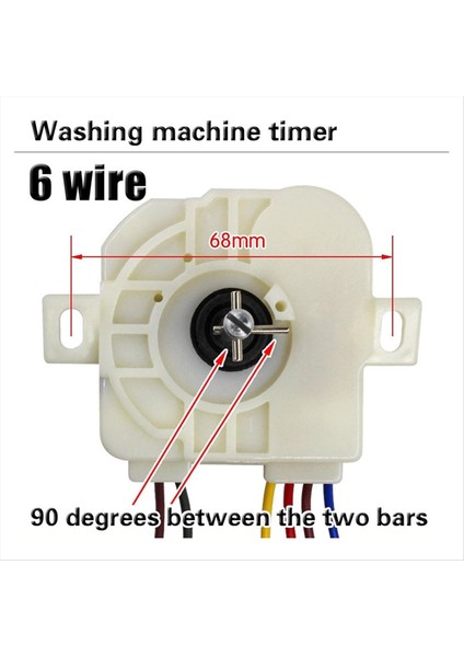 6 Hatlı Eğik Kulak Yıkama Makinesi Zamanlayıcı 68 mm Merkez Delik Mesafesi (Yurt Dışından) modelleri