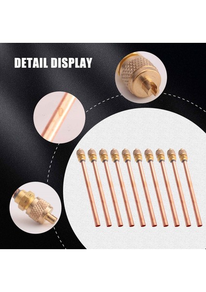10 Valf 1/4" Sae x 1/4" Od x 4" Gövde Çekirdek Ac Soğutma (Yurt Dışından) indirimleri