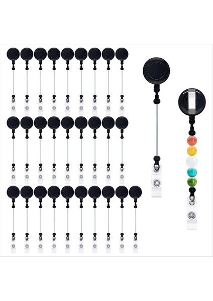 30 Parça Kendin Yap Kemer Klipsli Boş Rozet Makarası Seti A (Yurt Dışından)