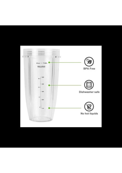 Nutri Ninja BL450/BL454 Için Kapaklı 2'li Yedek 24 Oz Bardak (Yurt Dışından) indirimleri
