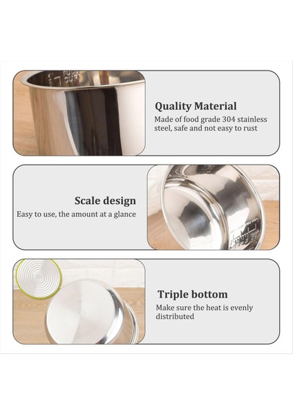 Paslanmaz Çelik Pirinç Pişirici Iç Tencere 5l, Ölçekli (Yurt Dışından) modelleri