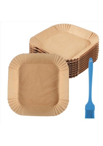 Sıcak Hava Fritözü Için Pişirme Kağıdı Kare (20 Cm), 100'LÜ Paket (Yurt Dışından)