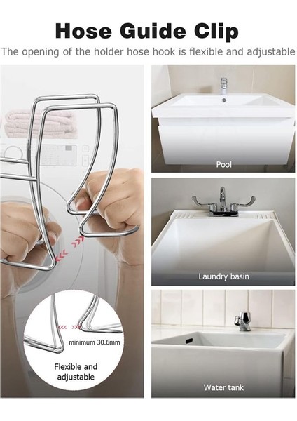 Çamaşır Makinesi Tahliye Hortumu Tutucu, Ayarlanabilir, Tüm Tahliye Hortumlarına Uyar (Yurt Dışından) fiyatları