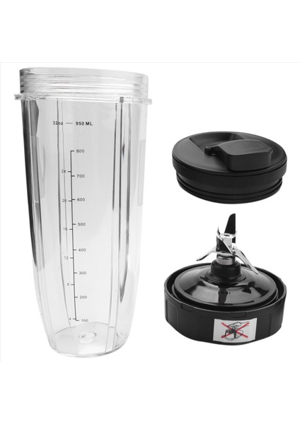 Nutrı Nınja BL450 Için 32 Oz'luk Ağızlı Kapaklı ve 7 Kanatlı Bıçaklı Bardak (Yurt Dışından) modelleri