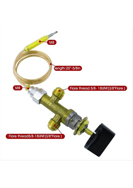 Alev Arızası Emniyet Kontrol Vanası Kiti 5/8-18UNF (3/8 Inç Flare) (Yurt Dışından) modelleri