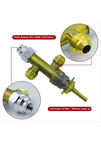 Alev Arızası Emniyet Kontrol Vanası Kiti 5/8-18UNF (3/8 Inç Flare) (Yurt Dışından) indirimleri