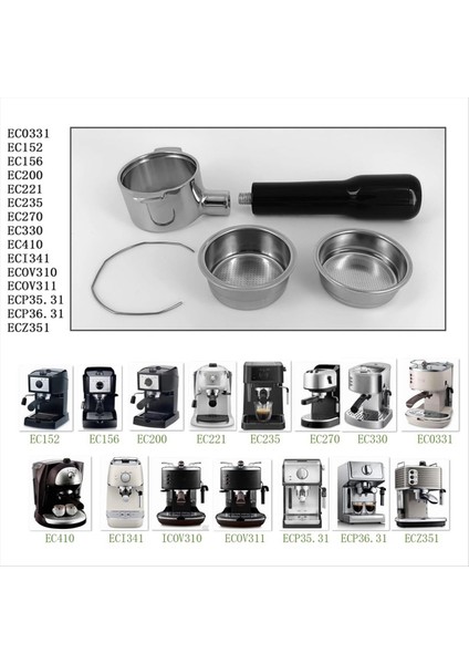 Delonghi ECO310 Için 2 Filtre Sepetli 51 mm Dipsiz Portafiltre (Yurt Dışından) modelleri