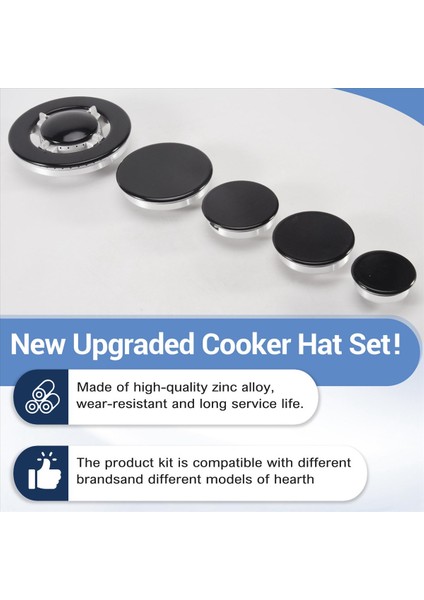 Gazlı Ocak Brülör Kapakları, Gazlı Ocak Brülör Kapakları Seti 5 Ps (Yurt Dışından) indirimleri