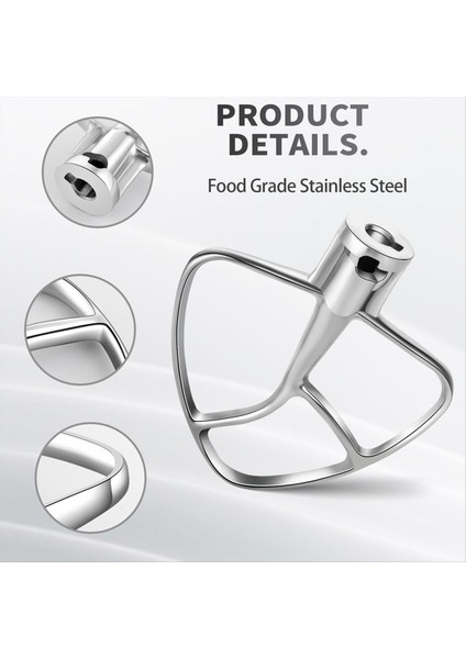 Kitchenaid Mikser Için Çırpıcı, Eğimli Başlıklı Stand Mikser Kaselerine Uygun (Yurt Dışından) fiyatları