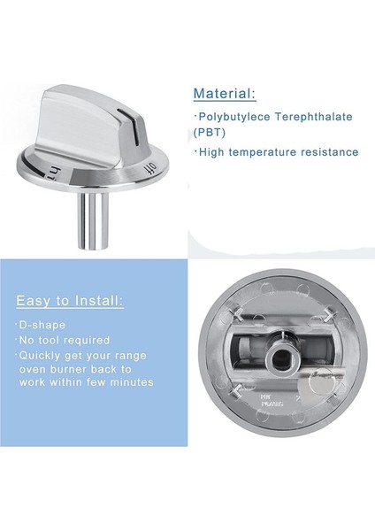 1 Adet Yükseltme 5304525746 Uzun Saplı Soba Düğmesi Değiştirmeleri (Yurt Dışından) fırsatları