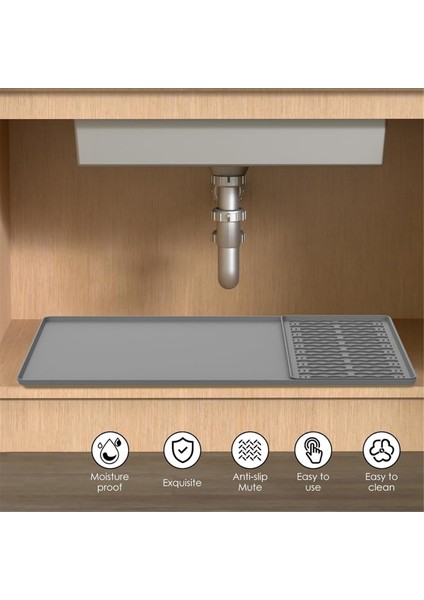 Çıkarılabilir Bulaşık Kurutma Matı ile Silikon Kahve Matı Kolay Temizlenebilir Gri (Yurt Dışından) fırsatları