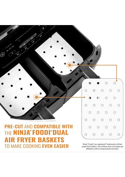 Ninja Foodi Dual Air Fryer DZ201 Için Air Fryer Kağıt Kaplamaları (Yurt Dışından) fırsatları
