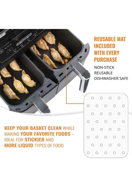 Ninja Foodi Dual Air Fryer DZ201 Için Air Fryer Kağıt Kaplamaları (Yurt Dışından) indirimleri