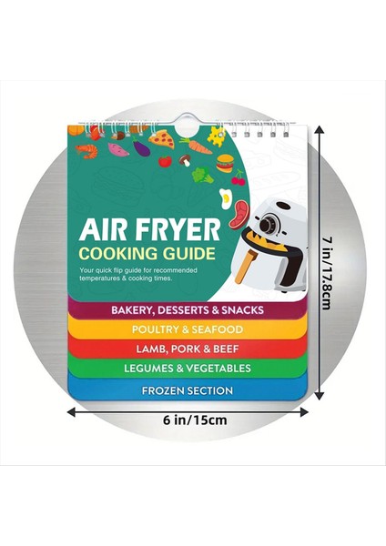 3'lü Fritöz Seti Hile Sayfası Mıknatıslar Kılavuz Kitapçığı, Pişirme Süreleri Tablosu (Yurt Dışından) fırsatları