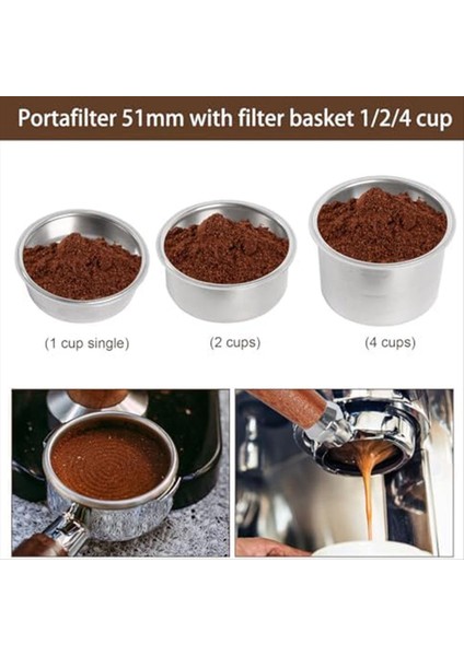 Portafilter 51MM Filtre Sepeti 1/2/4 Bardak, 51MM (Yurt Dışından) fiyatları