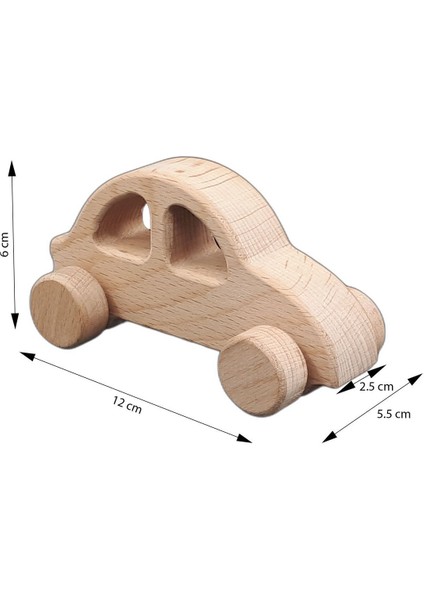Bej Renkli Ahşap Bebek ve Çocuk Vosvos Araba Eğitici Oyuncak modelleri