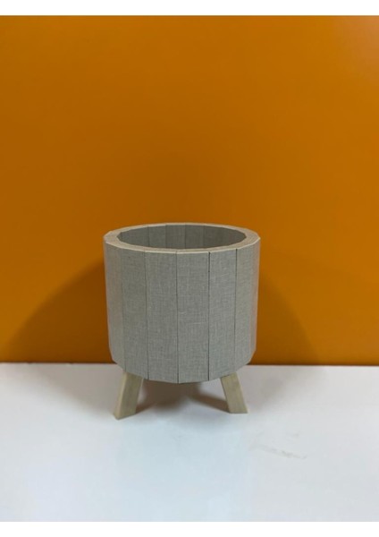 Şık Siyah Ayaklı Yuvarlak Doğal Ahşap Saksı, Dekorasyonunuz Için Ideal Seçim indirimleri