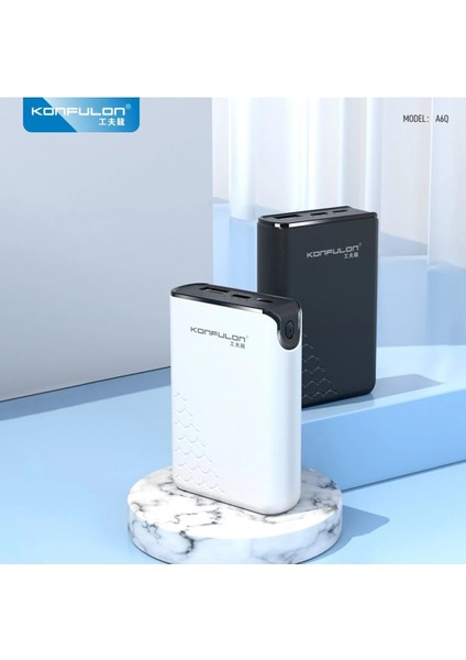 MYT09 A6Q 22.5W USB 3.0 ve 20W Type-C Çıkışlı 10.000 Mah Pd Powerbank - Siyah