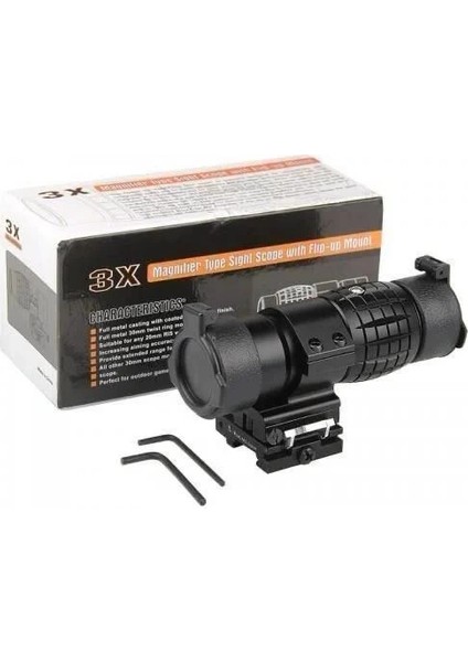 Magnifier 3x Yakınlaştırmalı Dürbün 22MM Ray Uyumlu, Katlanır Yaylı Ayaklı fiyatları