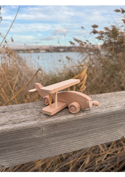 Renkli Ahşap Uçak Oyuncak, Eğlenceli ve Şık Tasarım