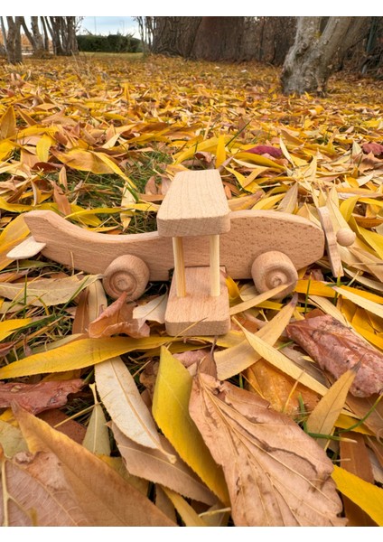 Renkli Ahşap Uçak Oyuncak, Eğlenceli ve Şık Tasarım