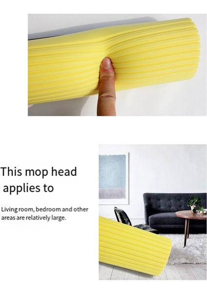 Mop Roller Kafa Doldurma Sünger Dolgunluk Temizlik Pedleri Emici Yedek Islak Paspaslı Giysiler Aksesuarları Silgi 4 Pack (Yurt Dışından) modelleri